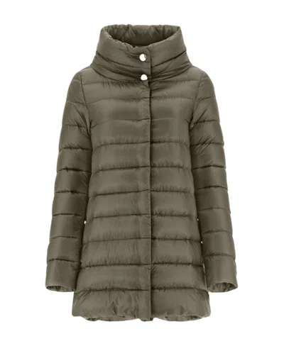 Herno Quilted Padded Jacket In Green