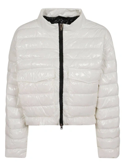 Herno Quilted Padded Zip In White