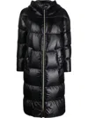 Herno Quilted Padded Zipped Coat In Black