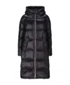 Herno Down Coat With Adjustable Waist And Silhouette In Black