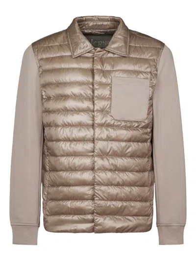 HERNO QUILTED PANELLED JACKET