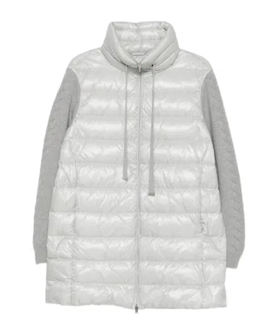 Herno Quilted Patchwork Jacket In Gold