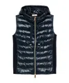 Herno Quilted Vest With Shiny Finish And Cozy Hood