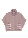 Herno Quilted-pocket Fleece Jacket In Pink