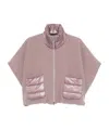 Herno Quilted-pocket Fleece Jacket In Purple