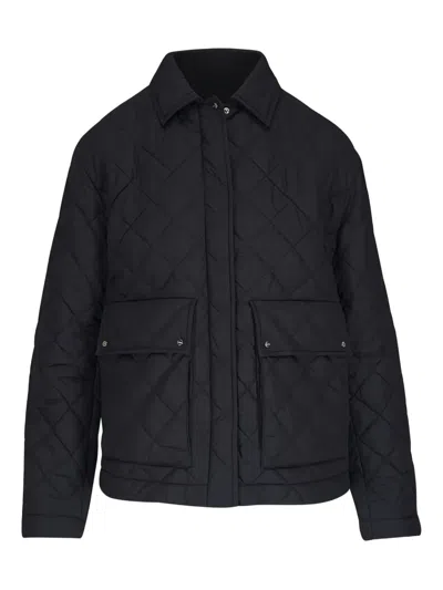 Herno Quilted Pocket Jacket In Black