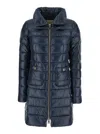 Herno Quilted Polyamide Puffer Down Jacket In Blue