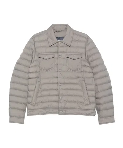 HERNO QUILTED PRESS-STUD JACKET