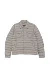 Herno Quilted Press-stud Jacket In Gray