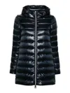 Herno Hooded Puffer Coat In Azul