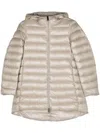 Herno Hooded Down Jacket In Beige