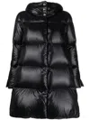 Herno Quilted Hooded Down Coat In Black