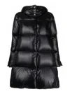 Herno Quilted Hooded Down Coat In Black