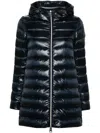 Herno Hooded Puffer Coat In Blue