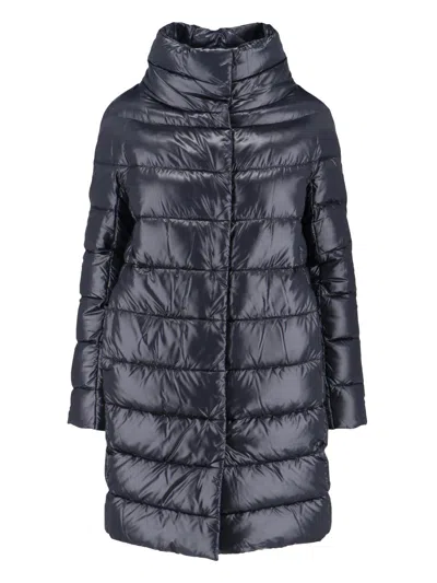 Herno Quilted Puffer Coat In Blue