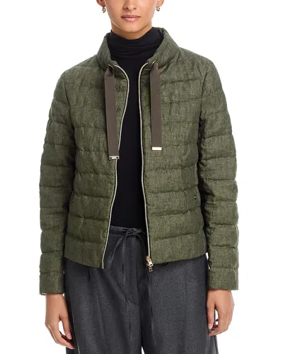 Herno Quilted Puffer Coat In Green