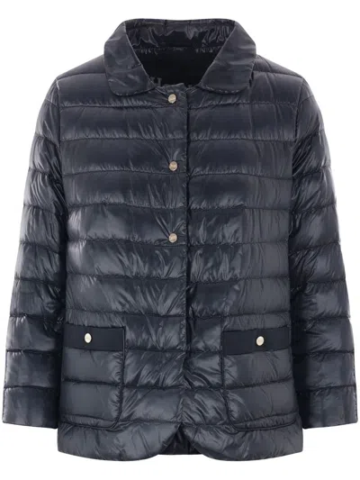 Herno Quilted Puffer Jacket In Blue