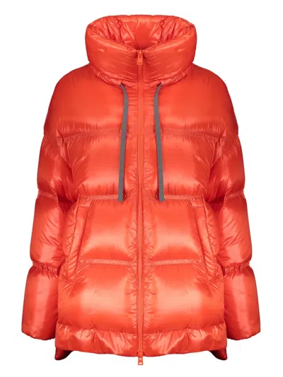 Herno Quilted Puffer Jacket In Orange
