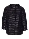 Herno Woman Puffer Black Size 6 Polyamide, Polyester, Cotton In Schwarz