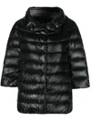 Herno Quilted Puffer Jacket With High Collar In Black