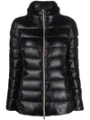 Herno Quilted Puffer Jacket With High Collar In Black