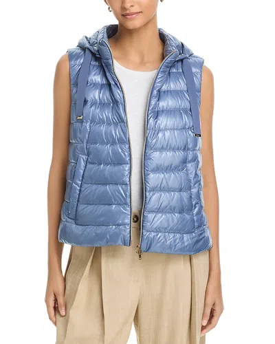 Herno Quilted Puffer Vest In Blue