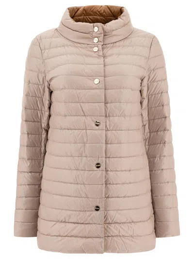 Herno Reversible Button-up Padded Down Jacket In Multi