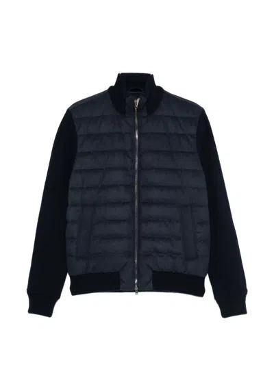 Herno Down Coat Contrast Sleeves Modern Fit In Multi