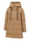 Herno Women A-shape Down Jacket With Hood In Neutral