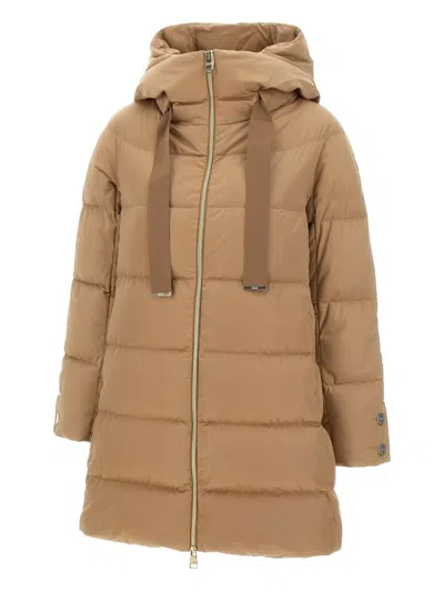 HERNO QUILTED RIBBON-DETAIL PADDED COAT