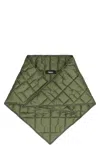 Herno Quilted Ripstop Laminar Scarf In Green