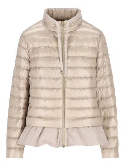 HERNO QUILTED RUFFLED JACKET