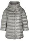 Herno Quilted Shell Jacket In Gray