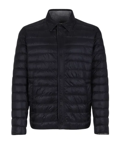 Herno Quilted Shirt Down Jacket In Black