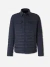 Herno Quilted Down Shirt Jacket In Blue