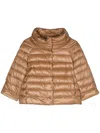 Herno Sofia Ultra-lightweight Down Bolero Jacket In Brown