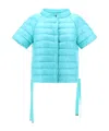 Herno Nylon Ultralight Cape Jacket In Aqua