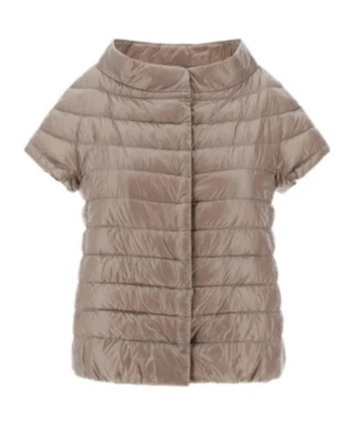 HERNO QUILTED SHORT-SLEEVED DOWN JACKET