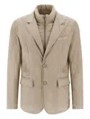 Herno Quilted Single-breasted Blazer In Neutral