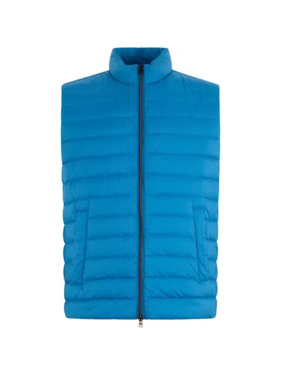 Herno Quilted Sleeveless Gilet In Blue