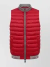 Herno Quilted Sleeveless Jackets Ribbed Collar In Multi