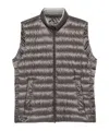 Herno Quilted High Neck Sleeveless Vest With Side Pockets In Gray