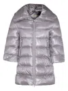 Herno Padded Jackets With High Collar And Side Pockets In Gray