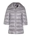 Herno Padded Jackets With High Collar And Side Pockets In Gray