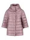 Herno Quilted Turtleneck Puffer Coat In Gold