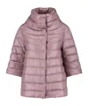 Herno Quilted Turtleneck Puffer Coat In Pink
