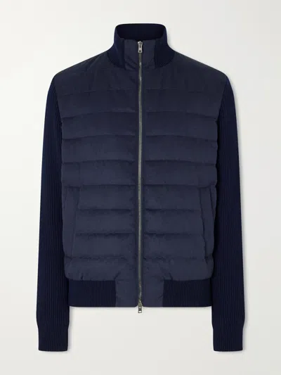 Herno Down Coat Contrast Sleeves Modern Fit In Multi