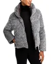 Herno Quilted Velvet Paillettes Puffer Jacket In Light Grey