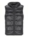 Herno Quilted Hooded Sleeveless Jacket In Black