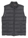 Herno Quilted Vest In Gray